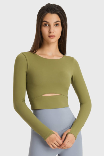 Sage Cutout Top