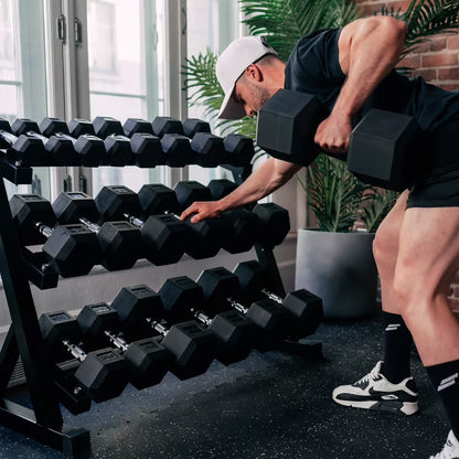 Bundle: Hex Dumbbells & Rack