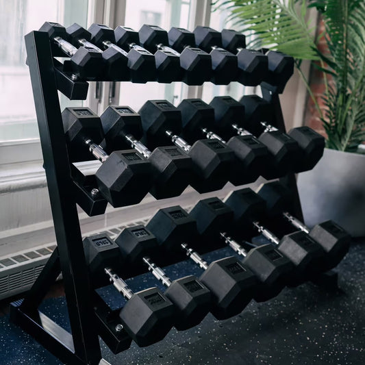 Bundle: Hex Dumbbells & Rack