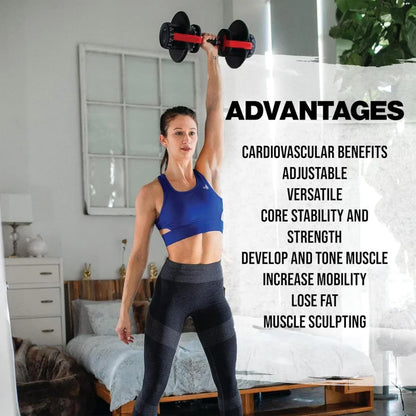 Set Of 2 Adjustable Dumbbells