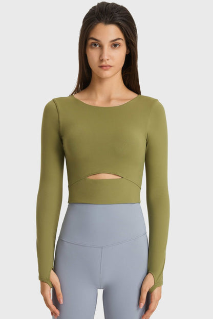 Sage Cutout Top